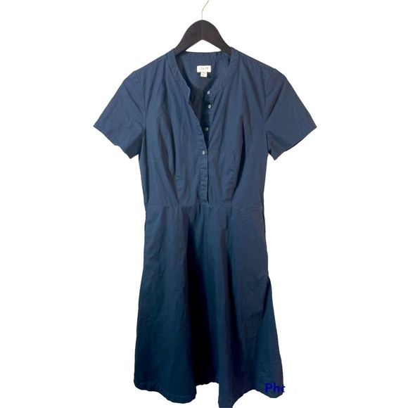 J Crew factory short sleeve Fit and Flare, Shirt Dress with pockets. Size 4. - Picture 1 of 8
